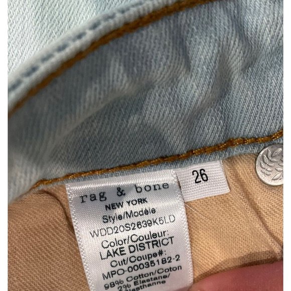 Rag & Bone Women's Nina High Rise Ankle Skinny Jeans Lake District Sz 26 NWT - Picture 8 of 14